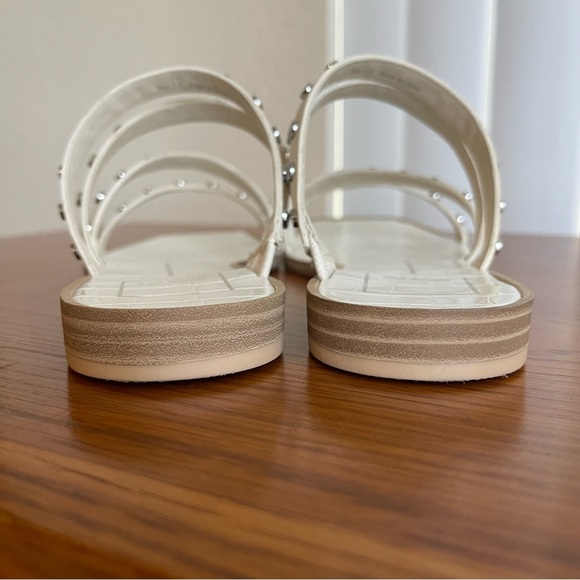 Dolce Vita Ibbie Ivory Studded Flat Sandals Size 7.5 - Picture 8 of 13